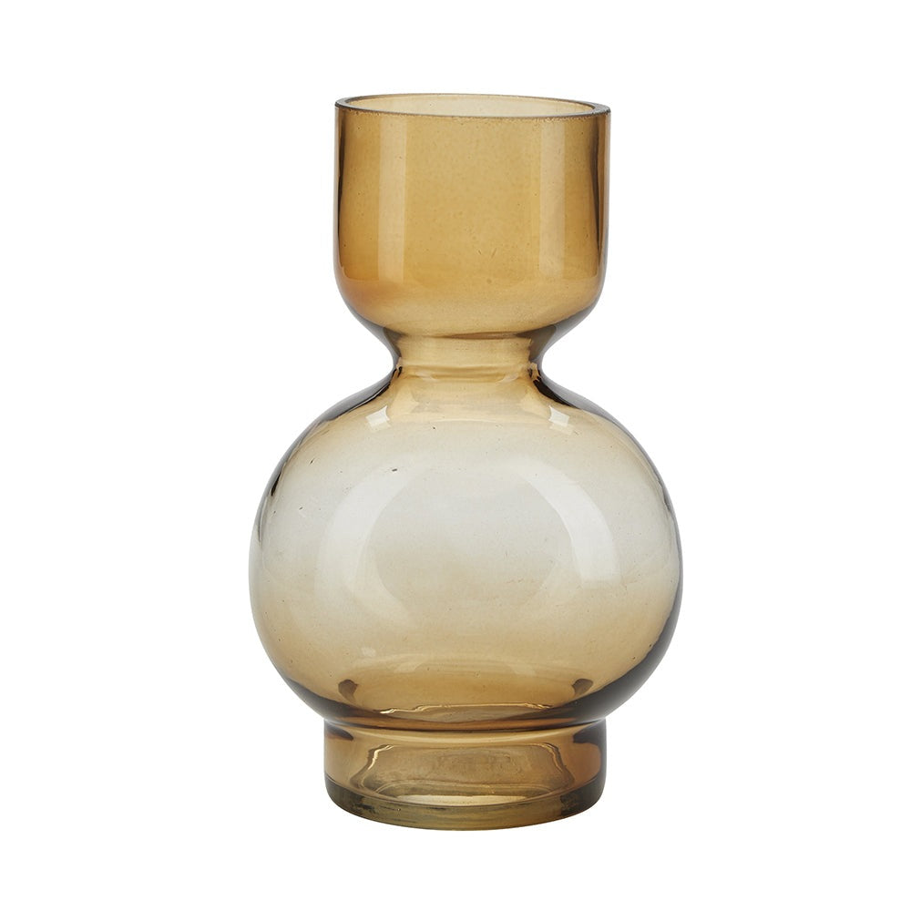 Cozy Living Vase Amber Glass