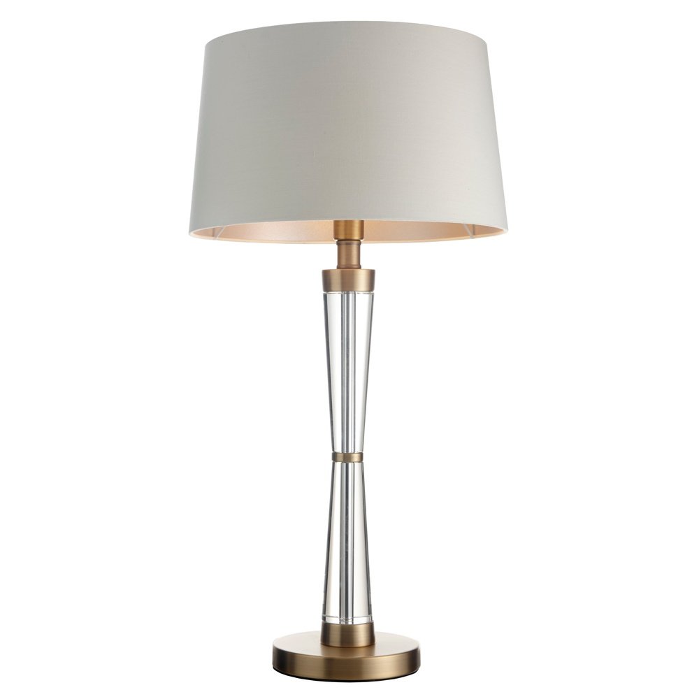 RV Astley Nelle Table Lamp Crystal And Antique Brass Finish