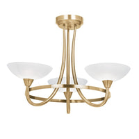 Olivia's Caggie 3 Ceiling Light Antique Brass