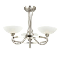 Olivia's Caggie 3 Ceiling Light Satin Chrome