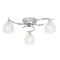 Olivia's Bayen 3 Arm Chrome Ceiling Light