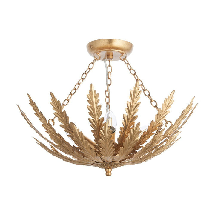 Delphine 3 Light Ceiling Light - Gold Leaf Finish GalleryDirect 5