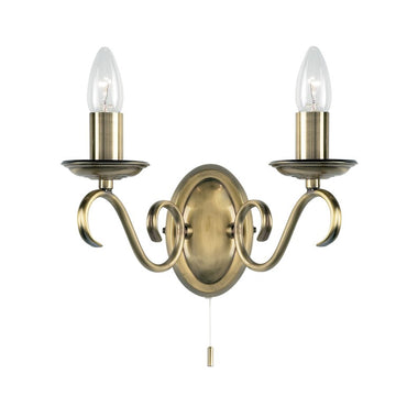 Olivia's Briana Wall Light Antique Brass