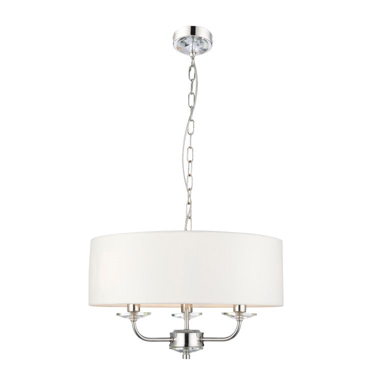 Olivia's Nyla 3 Arm Pendant Light Bright Nickel