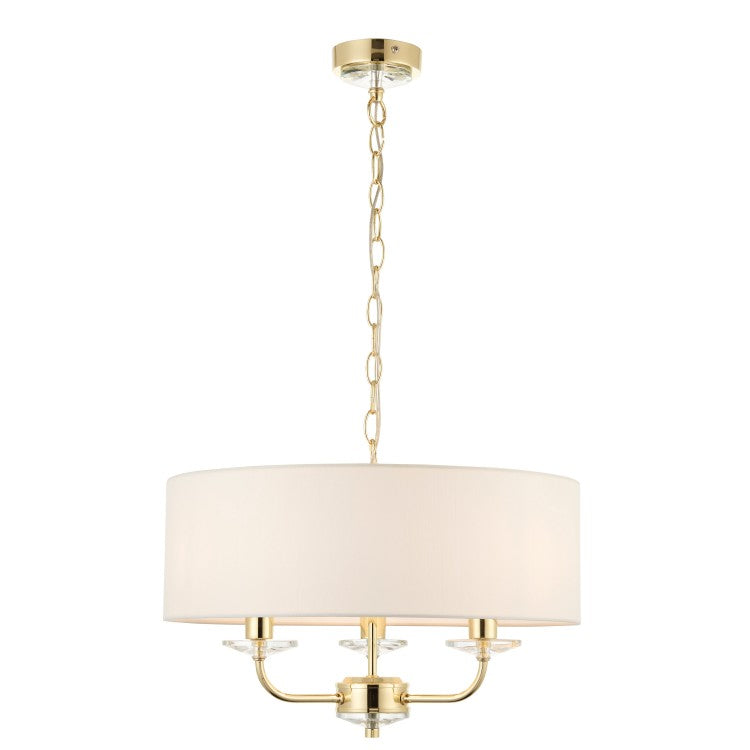 Olivia's Nyla 3 Arm Pendant Light Brass