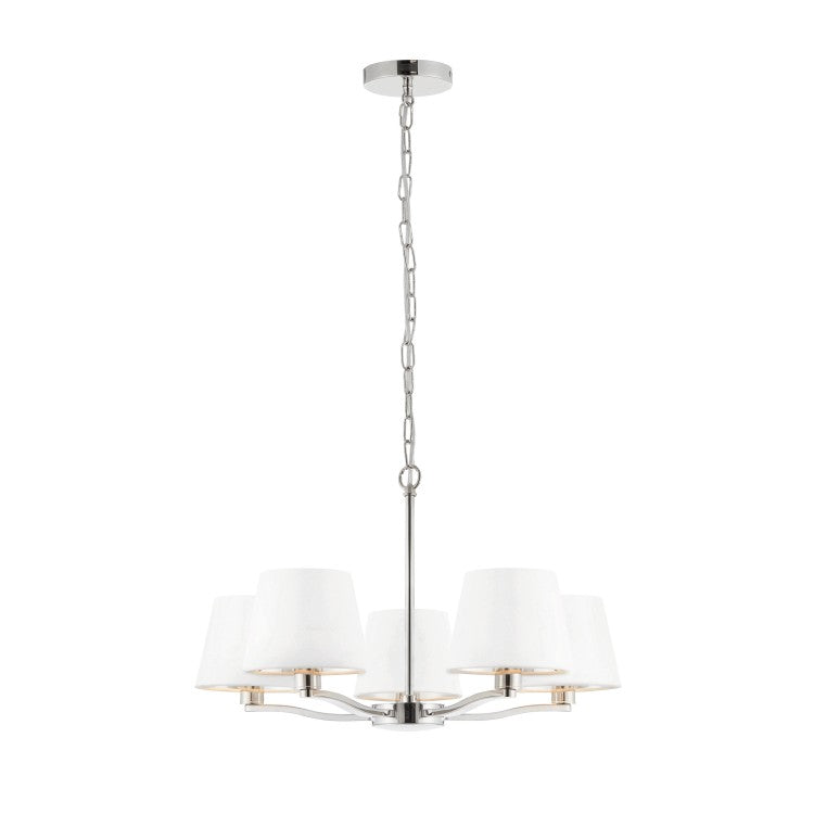 Olivia's Hattie 5 Pendant Light Bright Nickel