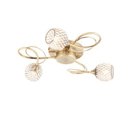 Olivia's Adalee 3 Ceiling Light Antique Brass