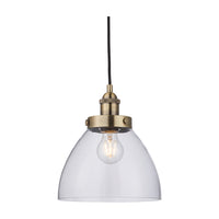 Gallery Interiors Hansen Pendant Light in Antique Brass