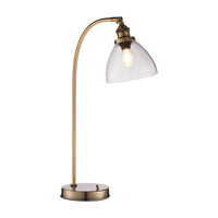 Gallery Interiors Hansen Table Lamp in Antique Brass