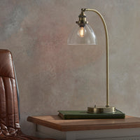 Gallery Interiors Hansen Table Lamp in Antique Brass