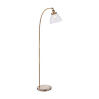 Gallery Interiors Hansen Floor Lamp in Antique Brass