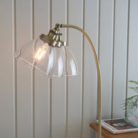 Gallery Interiors Hansen Floor Lamp in Antique Brass