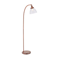 Gallery Interiors Hansen Floor Lamp in Aged Copper