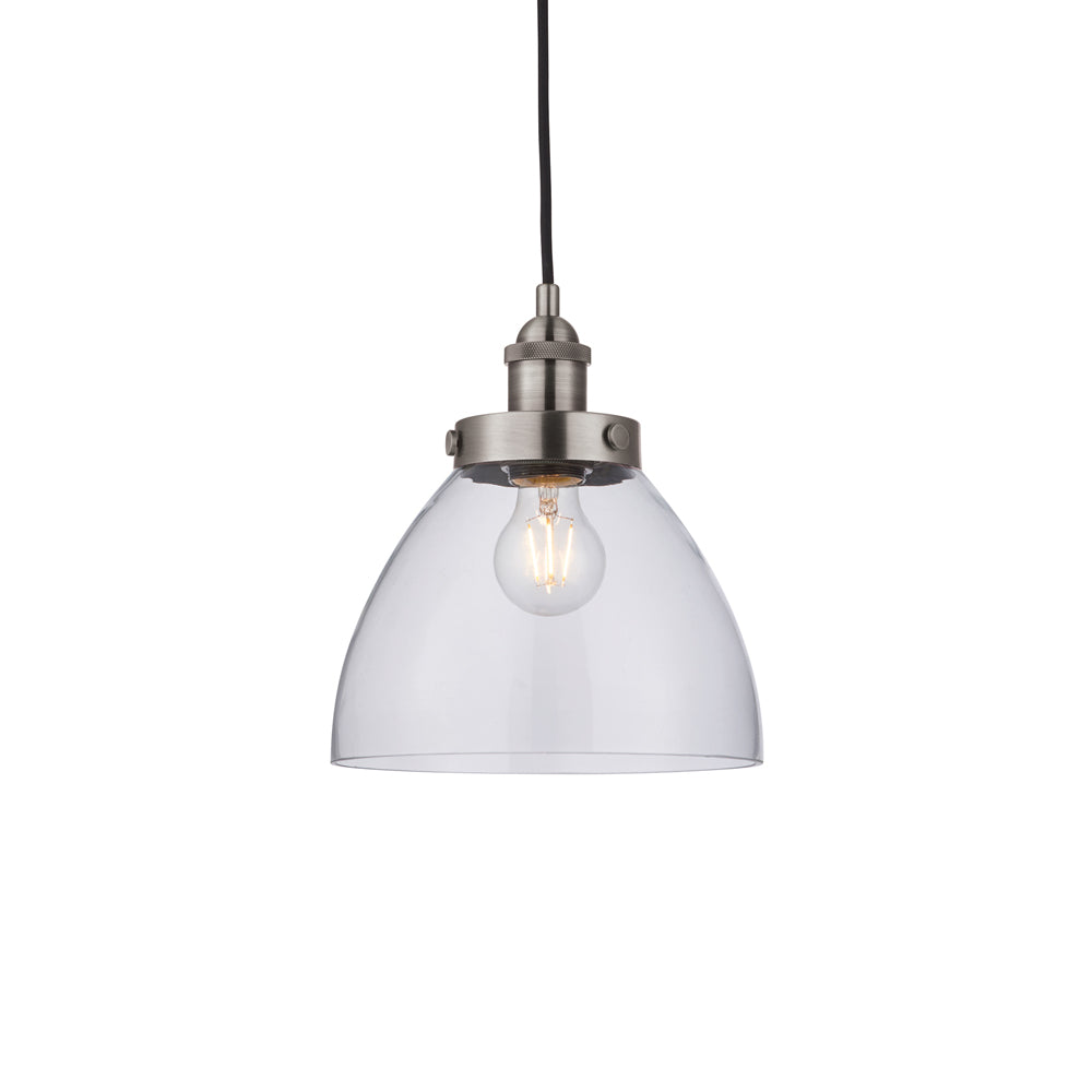 Gallery Interiors Hansen Pendant Light in Brushed Silver