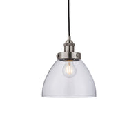 Gallery Interiors Hansen Pendant Light in Brushed Silver