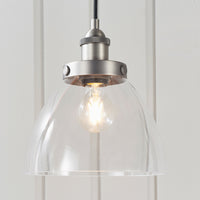 Gallery Interiors Hansen Pendant Light in Brushed Silver