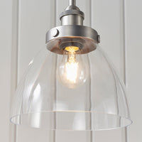 Gallery Interiors Hansen Pendant Light in Brushed Silver