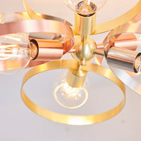 Gallery Interiors Hoop 6 Ceiling Light in Brushed Brass