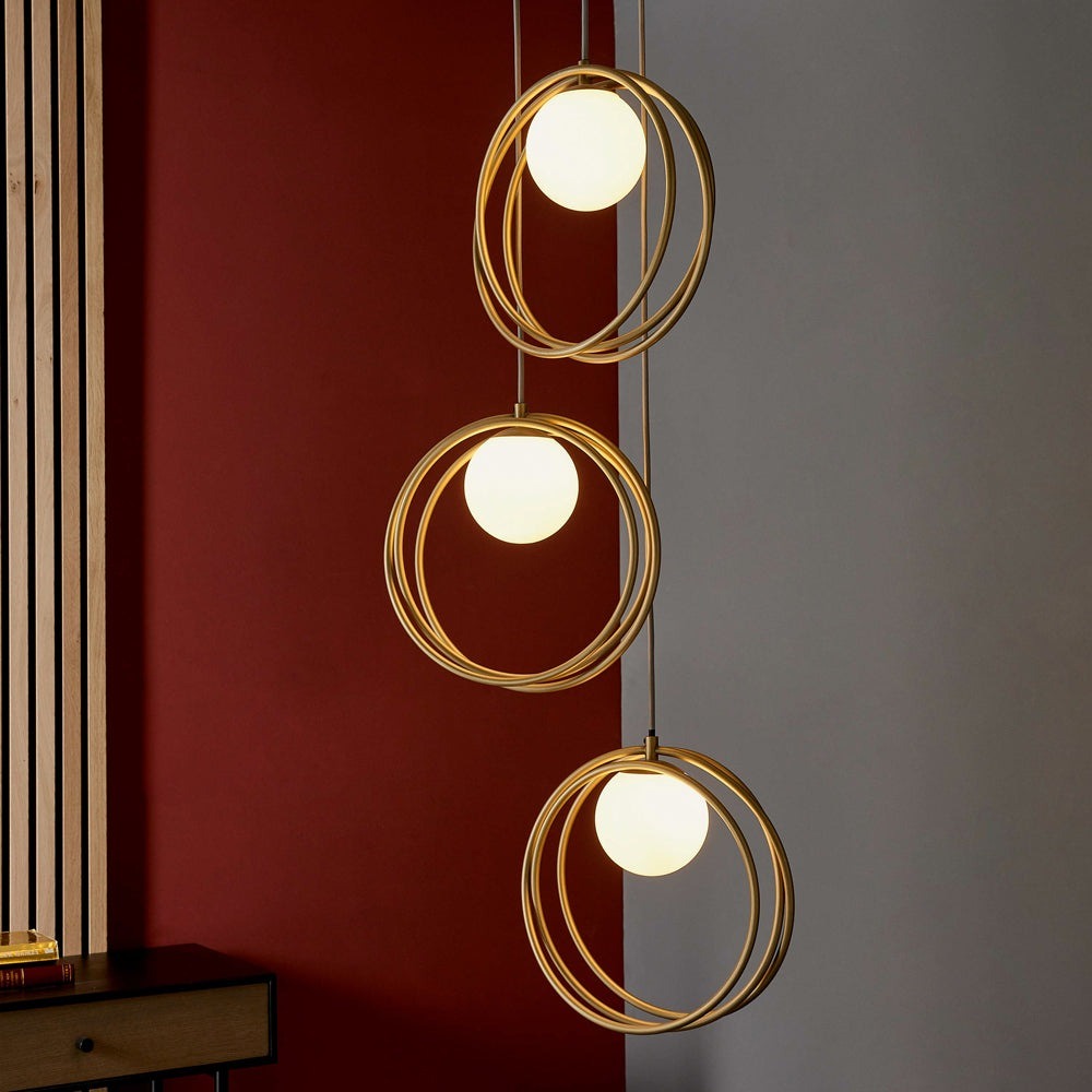 Noelle 3 Light Pendant Light - Gold Endon 2