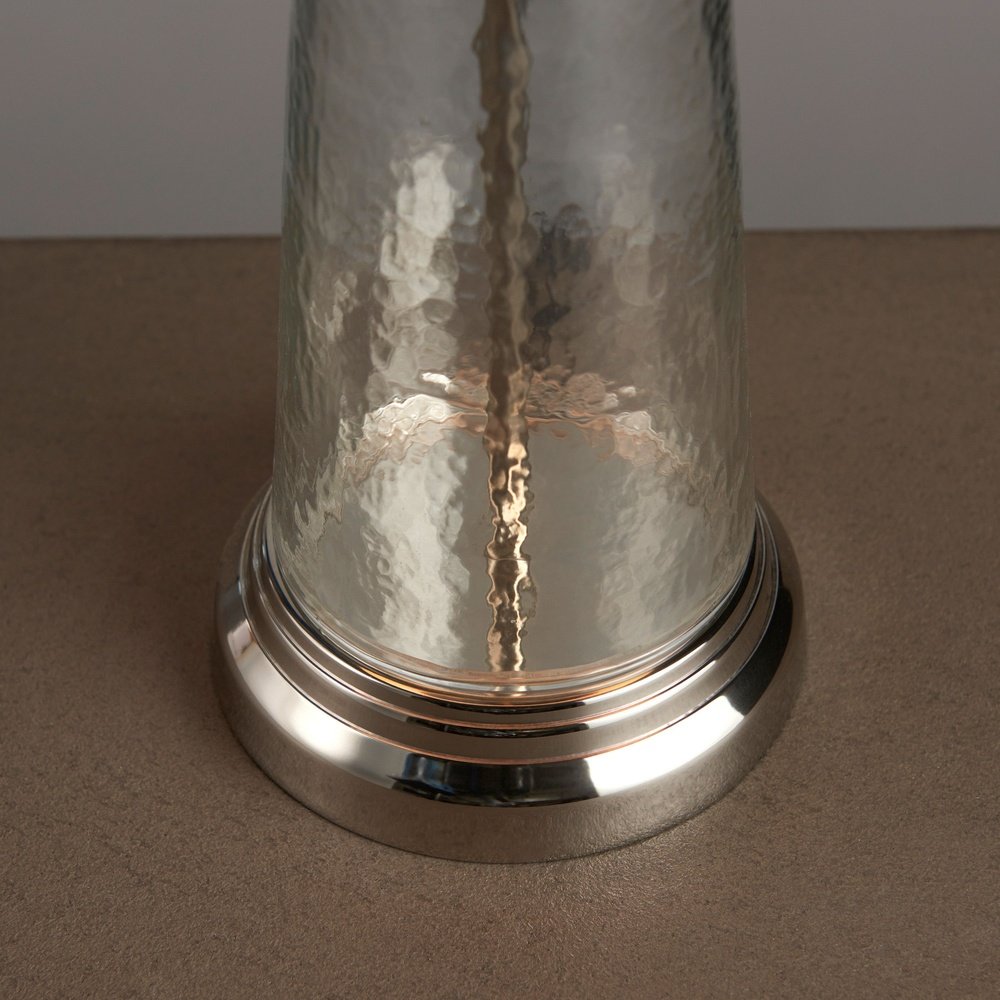 Olivia's Waverly Velvet & Glass Table Lamp