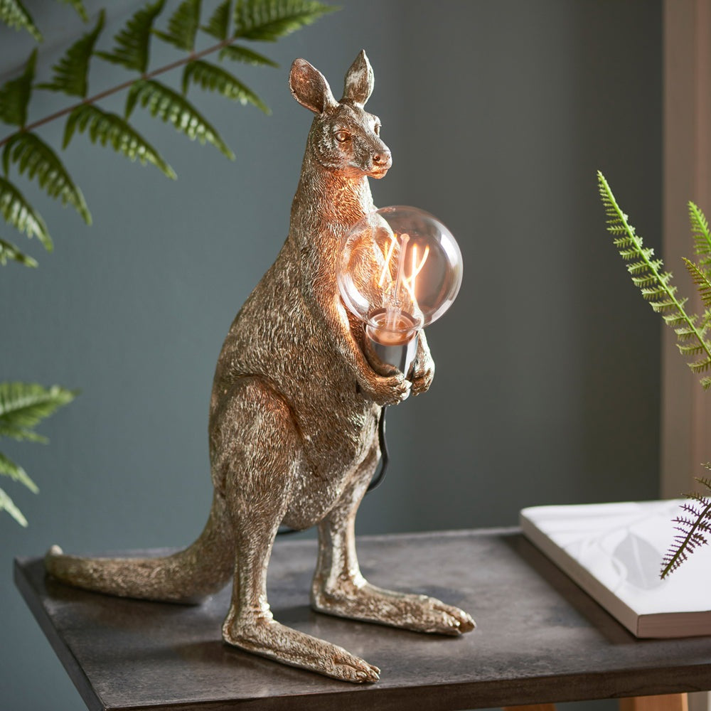 Olivia's Henley Kangaroo Table Lamp in Silver