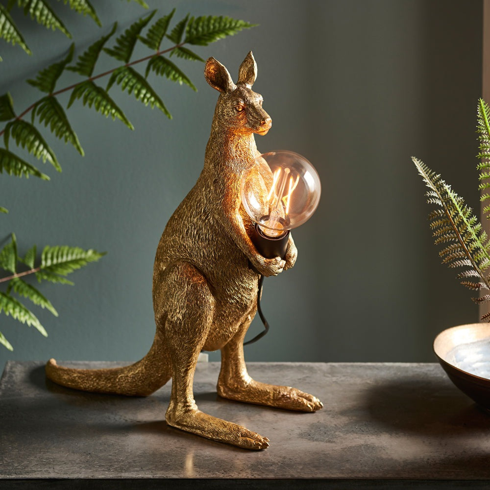 Olivia's Henley Kangaroo Table Lamp in Gold