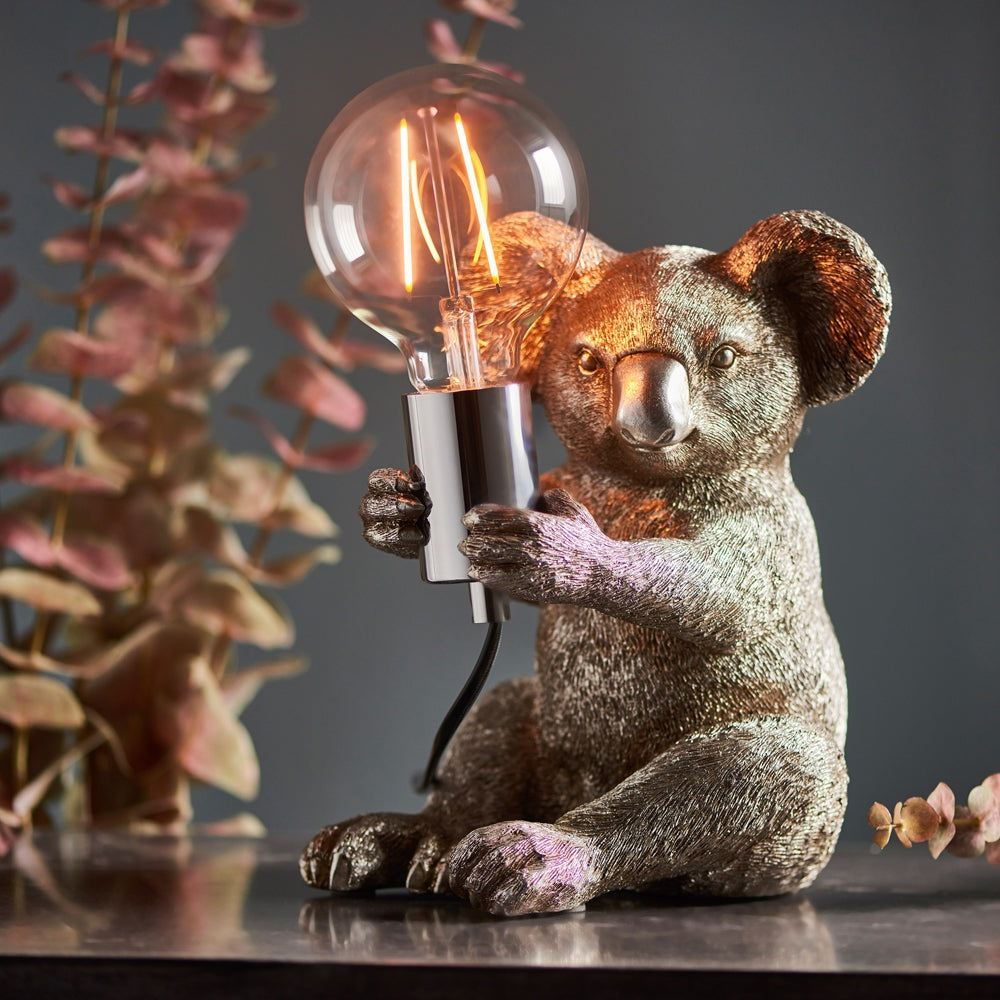 Olivia's Henley Koala Table Lamp in Silver