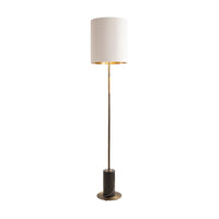 RV Astley Maxone Floor Lamp Black And Antique Brass