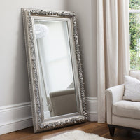 Gallery Interiors Antwerp Leaner Mirror in Silver