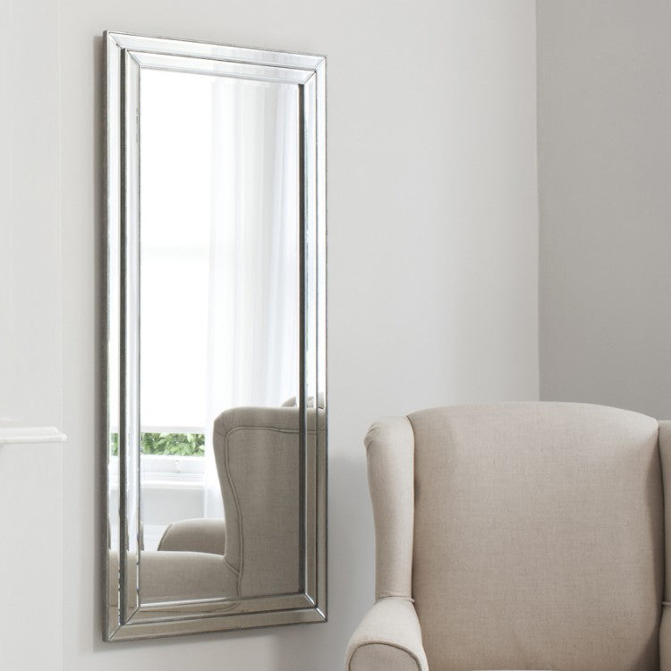 Gallery Interiors Chambery Leaner Mirror in Pewter