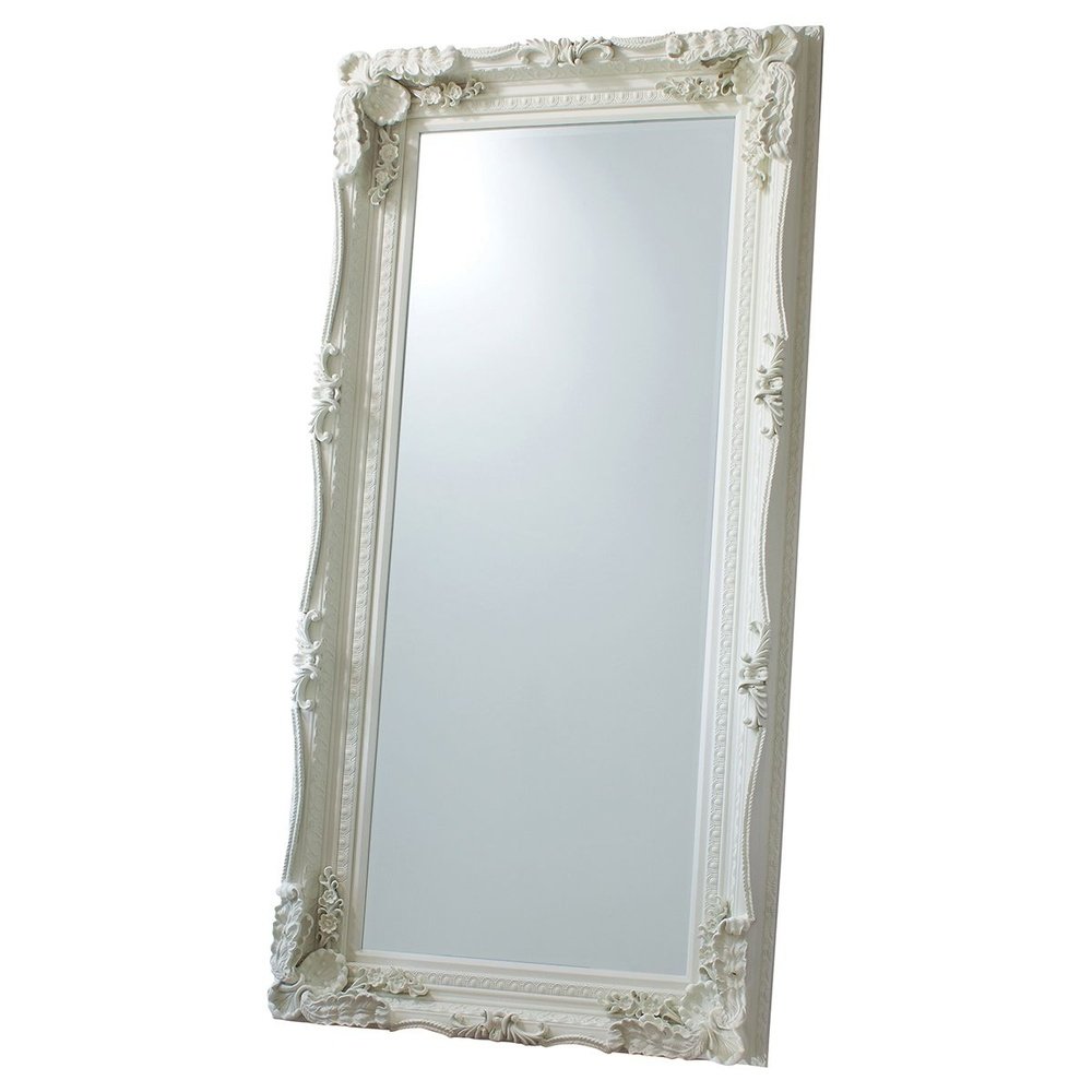  GalleryDS-Gallery Interiors Carved Louis Leaner Mirror in Cream-Cream 405 