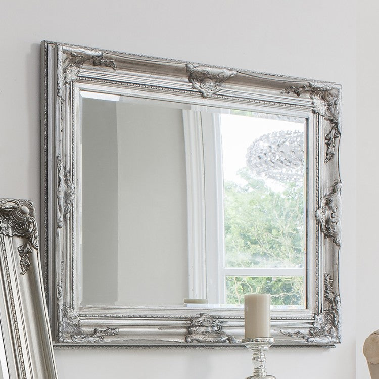 Gallery Interiors Harrow Rectangle Mirror Silver
