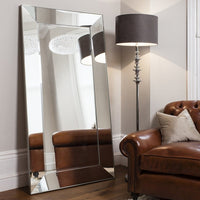 Gallery Interiors Vasto Full Length Floor Mirror in Silver