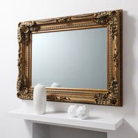 Gallery Interiors Carved Louis Mirror Gold