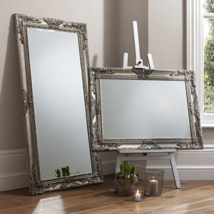 Gallery Interiors Hampshire Leaner Mirror Silver
