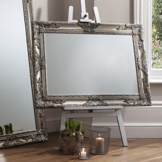 Gallery Interiors Hampshire Rectangle Mirror in Silver