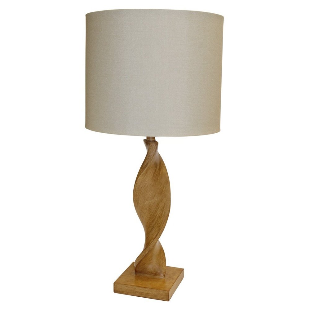 Gallery Argenta Wooden Spiral Table Lamp-GalleryDirect-Olivia's