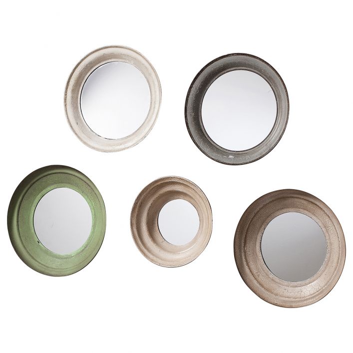  GalleryDirect-Gallery Interiors Set of 5 Crosby Mirrors-Multicoloured 653 