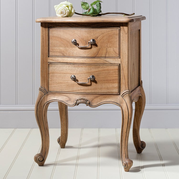 Gallery Chic Bedside Table in Weathered Wood-GalleryDirect-Olivia's