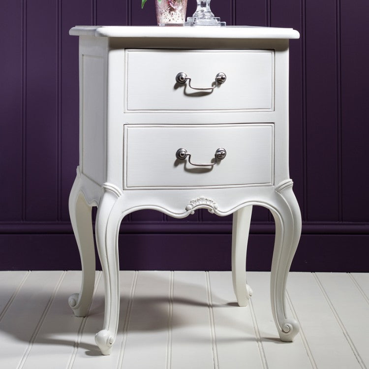 Gallery Chic Bedside Table in Off White-GalleryDirect-Olivia's