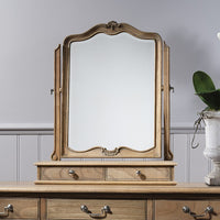 Gallery Interiors Chic Weathered Table Mirror