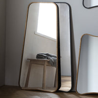 Gallery Interiors Kurva Leaner Mirror in Gold