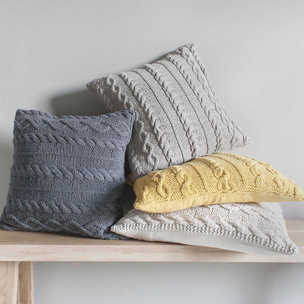  GalleryDirect-Gallery Interiors Walton Cable Knit Cushion- 341 