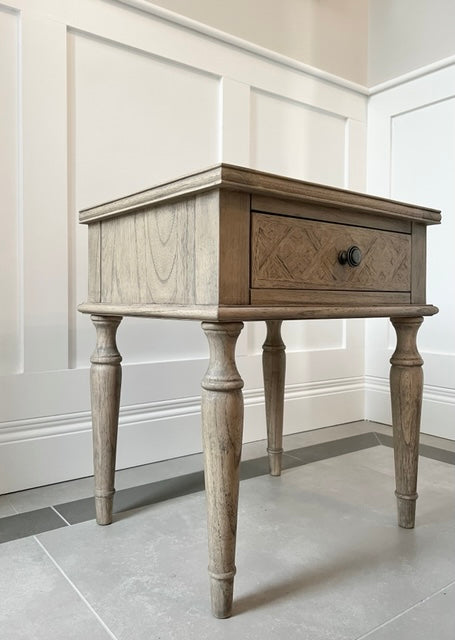  GalleryDS-Gallery Interiors Mustique 1 Drawer Side Table-Brown 589 