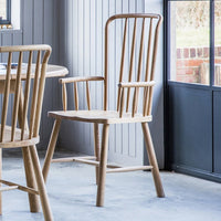 Gallery Interiors Set of 2 Wycombe Carver Dining Chairs