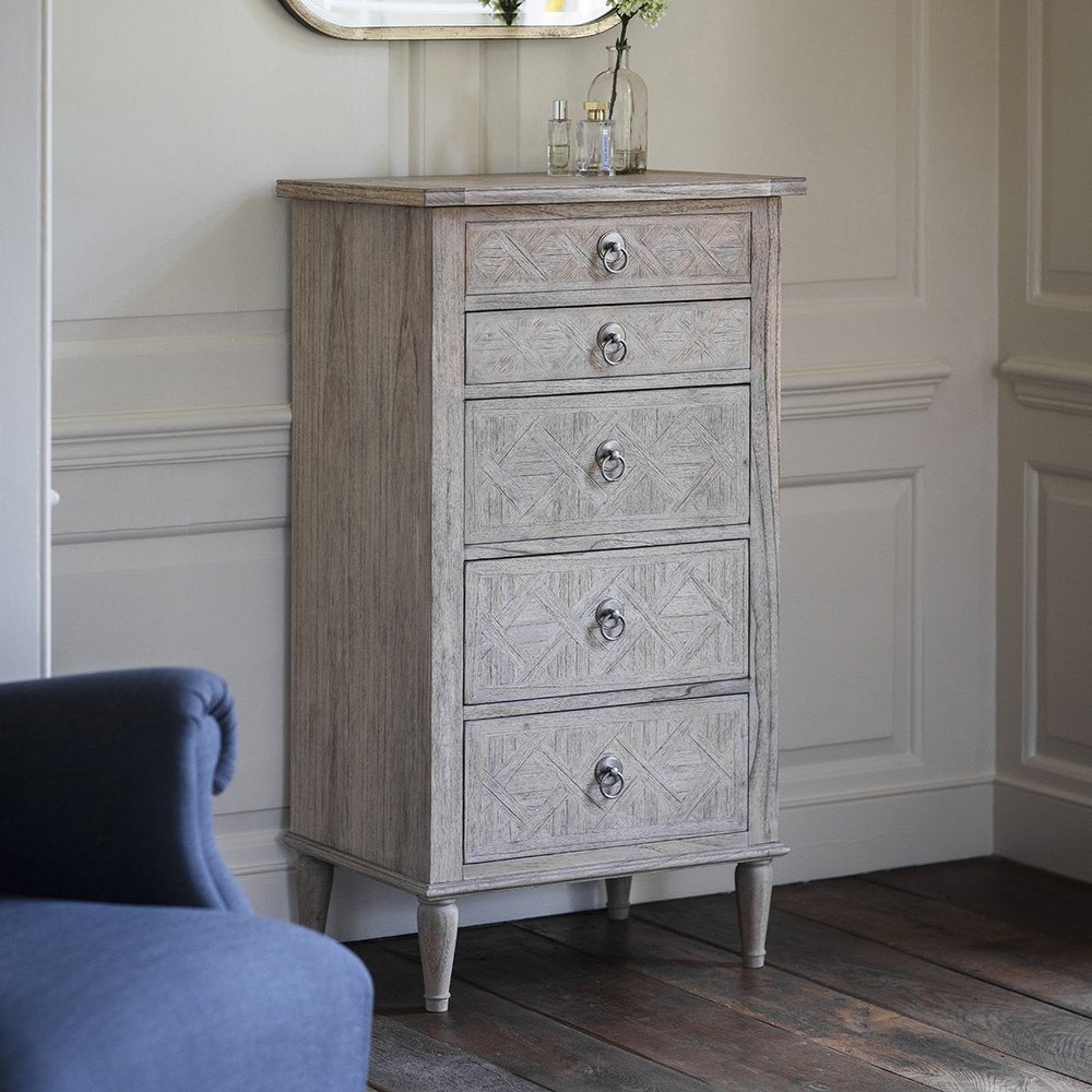 Gallery Mustique 5 Drawer Lingerie Chest-GalleryDirect-Olivia's