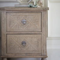 Gallery Interiors Mustique 2 Drawer Bedside Table