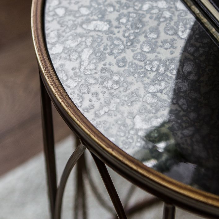 Olivia's Gallery Interiors Highgate Side Table in Antique Gold | Outlet