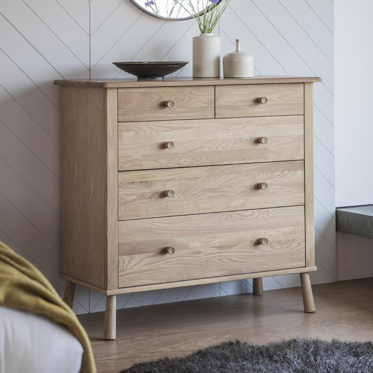  GalleryDirect-Gallery Interiors Wycombe 5 Drawer Chest-Light Wood 65 