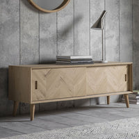 Gallery Interiors Milano Scandi Media Unit in Oak